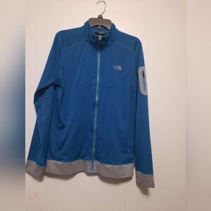 The North Face Mens M Zip Sweatshirt Jacket Blue Gray